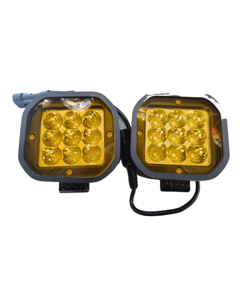 Sparewick Auxiliary Lights- HJG 9 Led with Wiring Harness/Clamps/Harness and Switch Inbuild | Sparewick