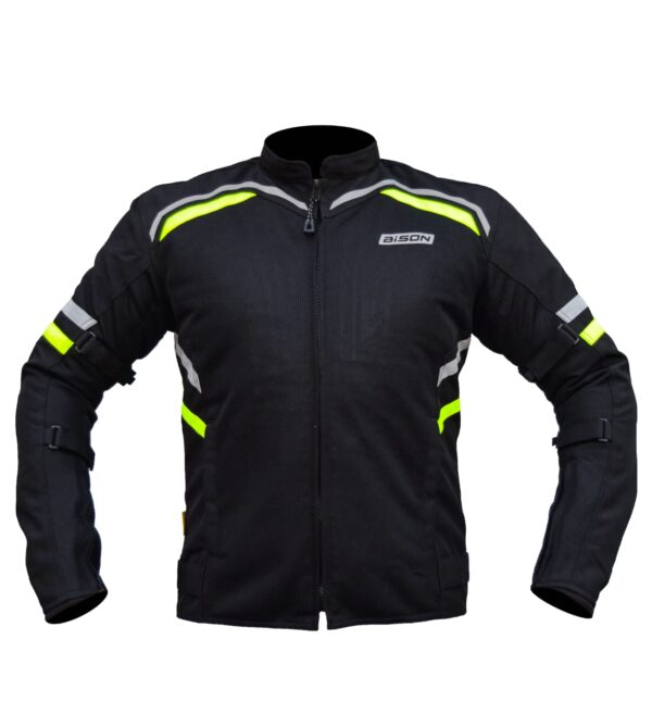 Bison Raptor  Jacket - Black with Neon (Level 2 with Chest Padding) - Premium  from Sparewick - Just Rs. 4690! Shop now at Sparewick