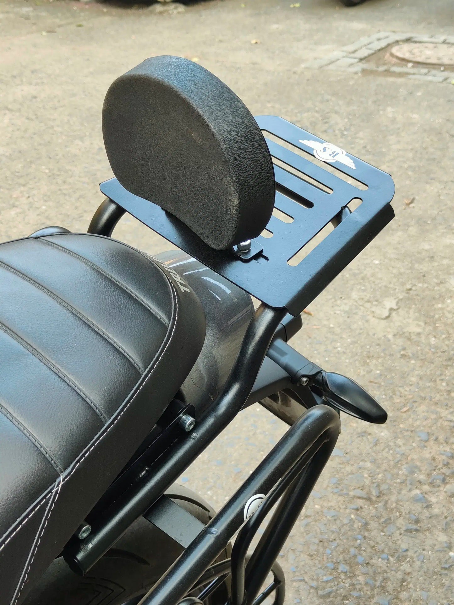 Triumph Speed 400 Backrest with Carrier - Premium  from Sparewick - Just Rs. 3450! Shop now at Sparewick