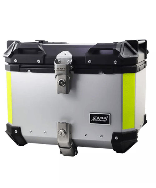 JDR Aluminium Top Box with Backrest (46 Litres)/  Silver - Premium  from Sparewick - Just Rs. 10750! Shop now at Sparewick