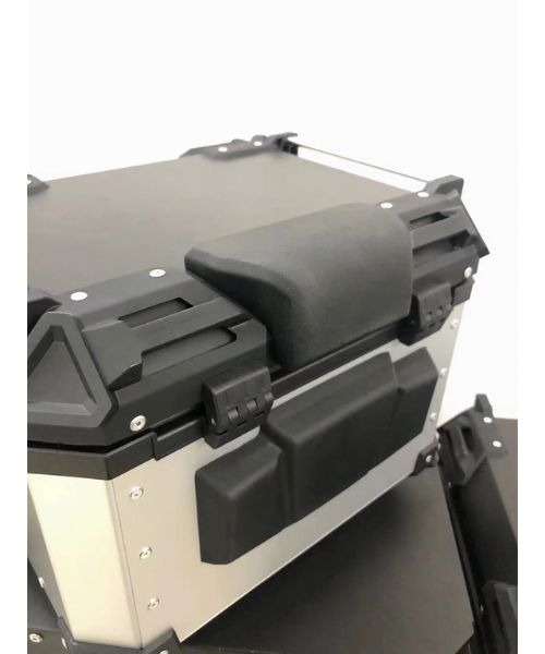 JDR - JDR Aluminium Top Box with Backrest (46 Litres)/ Silver | Sparewick