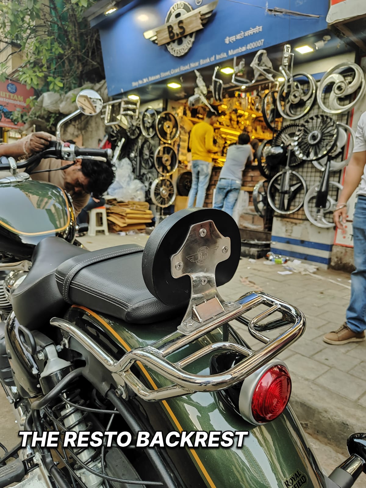 Sparewick - Super Meteor Backrest with Carrier (Stainless Steel) Chrome | Sparewick