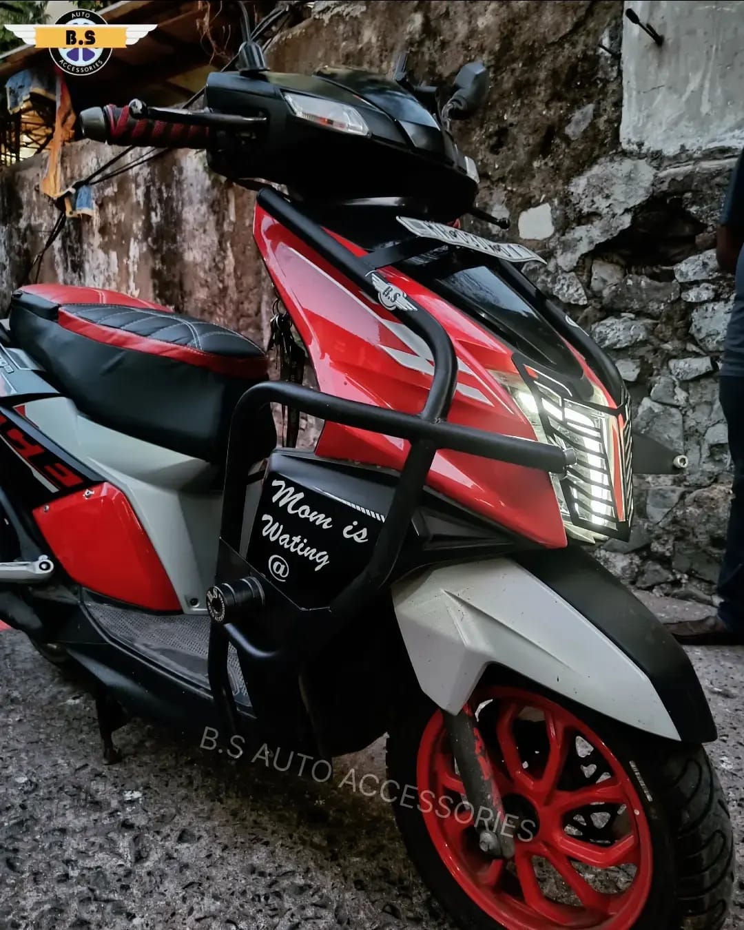 TVS Ntorq Crash Guard- Black - Main Image