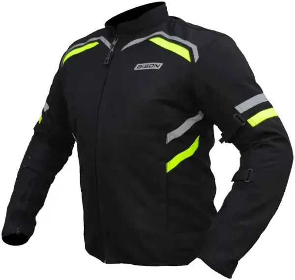 Bison Raptor  Jacket - Black with Neon (Level 2 with Chest Padding) - Premium  from Sparewick - Just Rs. 4690! Shop now at Sparewick