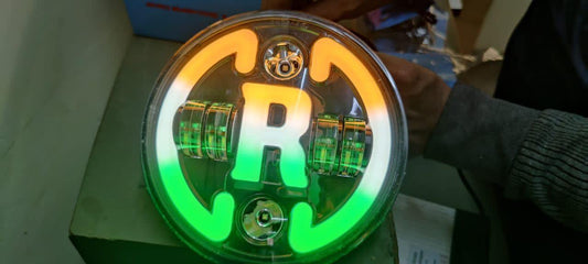 R Logo Headlight Tiranga Colour-7 Inch (6 Months Warranty) - Premium Headlights from Sparewick - Just Rs. 2900! Shop now at Sparewick
