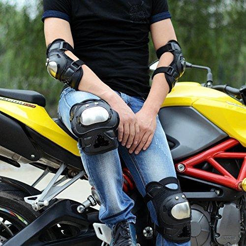 Sparewick Knee & Elbow Guards Safety Gears- Stainless Steel Knee & Elbow Guard for Riders | Sparewick