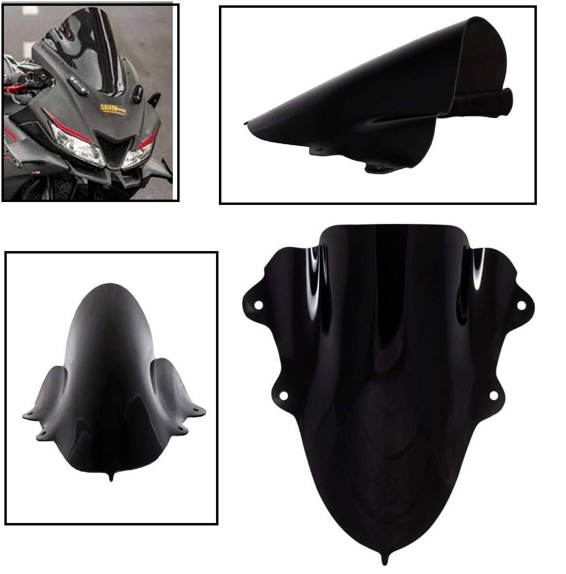 Introducing Yamaha R15 V3 Bolt Visor Black The Ultimate Visor for 2024 Sparewick