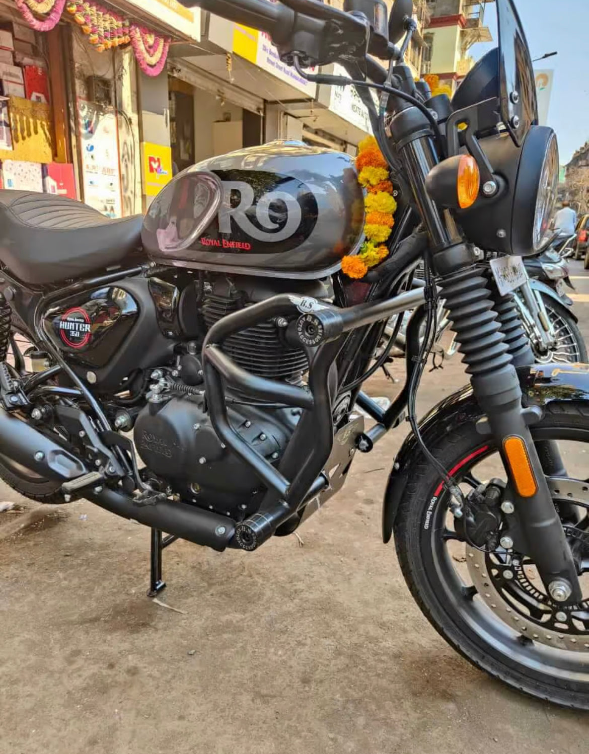 Royal Enfield Hunter Crash Guard (Stainless Steel) Black - Premium BIKE MODELS from Sparewick - Just Rs. 3750! Shop now at Sparewick