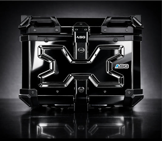 Sparewick Top Box- Asg Top Box 45 Litres(Mirror Black) | Sparewick