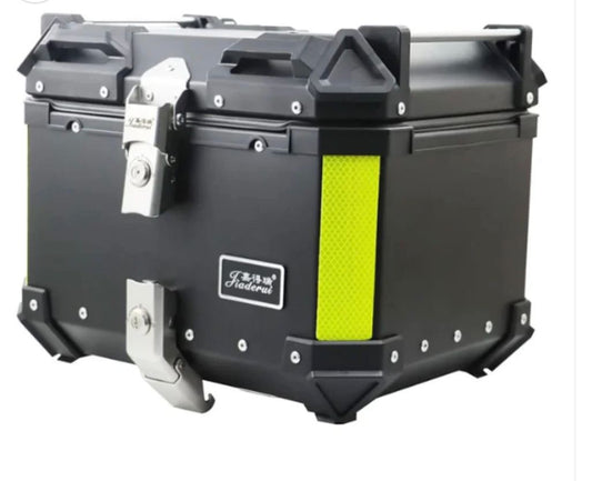 JDR Aluminium Top Box with Backrest  (55 Litres)/ Black - Premium  from Sparewick - Just Rs. 9890! Shop now at Sparewick