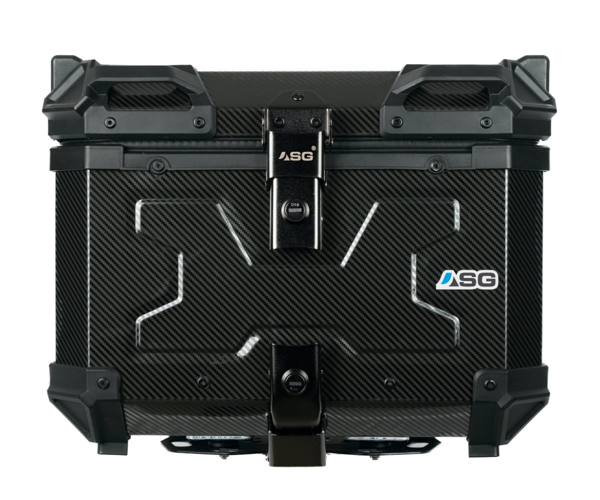 Sparewick - Asg Top Box-45 Litres(Carbon Fibre Black) | Sparewick