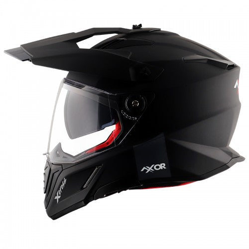 X-Cross Dual Visor SC/ Dull Black Red - Premium  from AXOR - Just Rs. 6983! Shop now at Sparewick