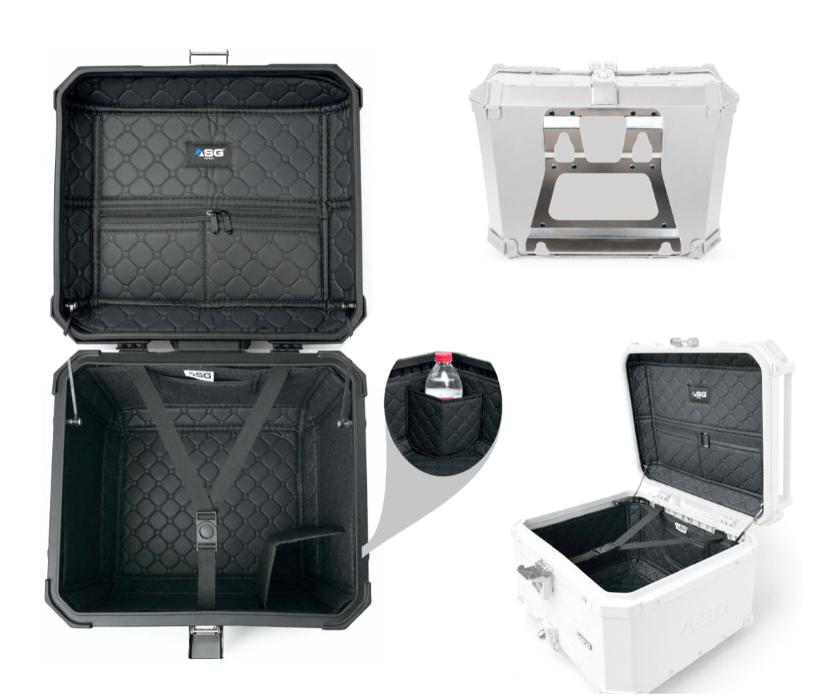 Sparewick - Aluminium Top Box- White(55 Litres) | Sparewick