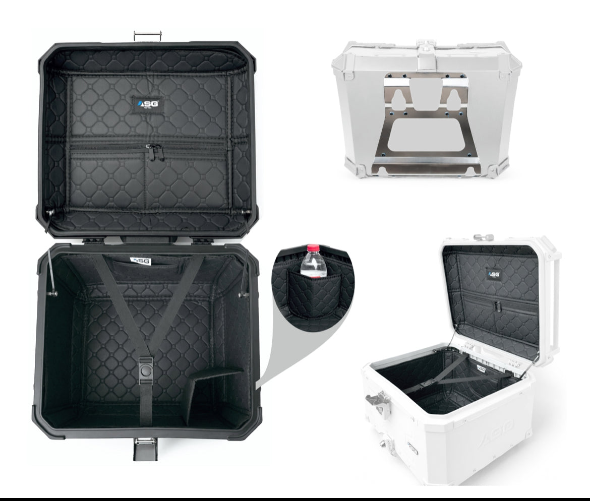 Sparewick - Asg Aluminium Top Box 55 Litres(Silver) | Sparewick