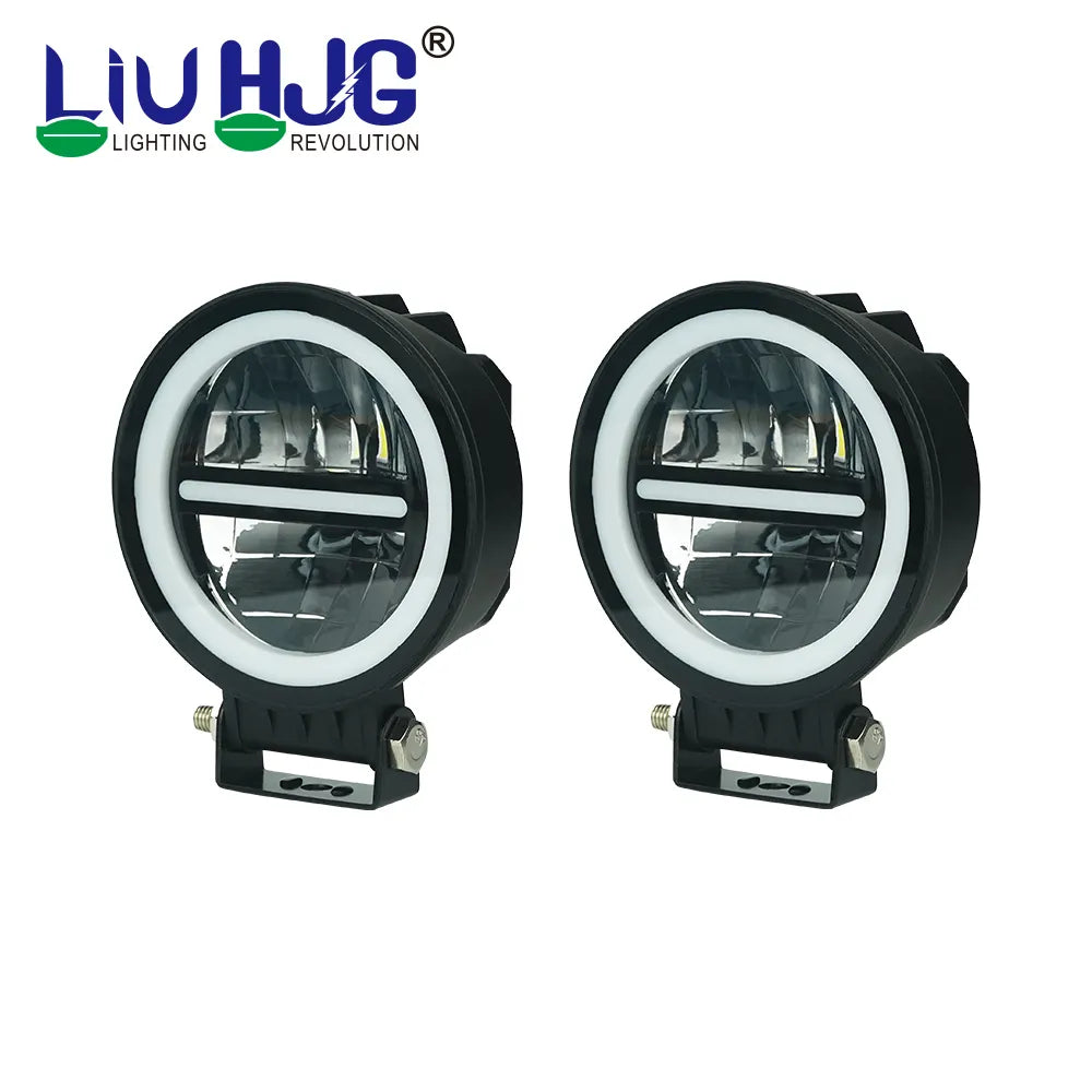 HJG Round Foglamp with Blue Drl (6 Months Guarantee) - Premium Auxiliary Lights from Sparewick - Just Rs. 3400! Shop now at Sparewick