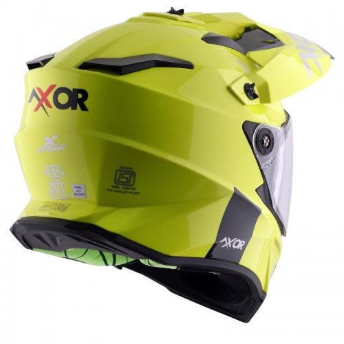 X-Cross Dual Visor SC/ Neon Yellow Green - Premium  from AXOR - Just Rs. 6983! Shop now at Sparewick