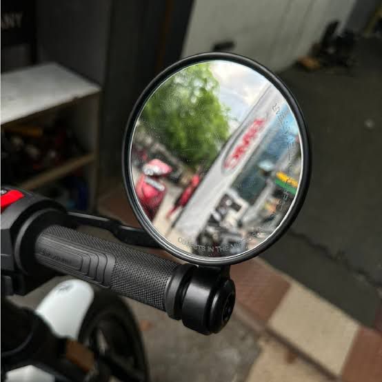 Premium Jawa Style Big Mirrors- Black - Premium Side Mirrors from Sparewick - Just Rs. 1800! Shop now at Sparewick