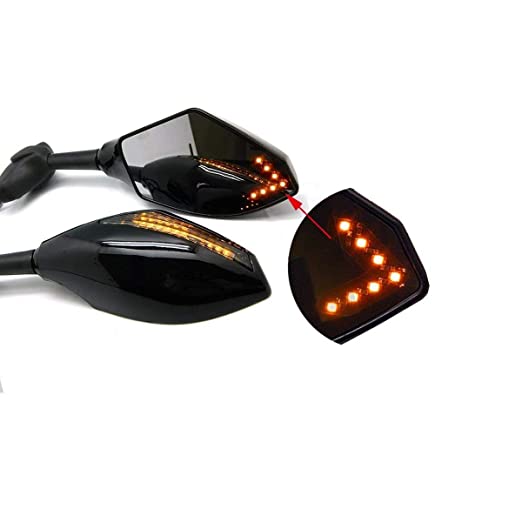 MIRRORS WITH LIGHT FOR FEARING BIKES (UNIVERSAL FITTING) - Premium Side Mirrors from Sparewick - Just Rs. 1290! Shop now at Sparewick