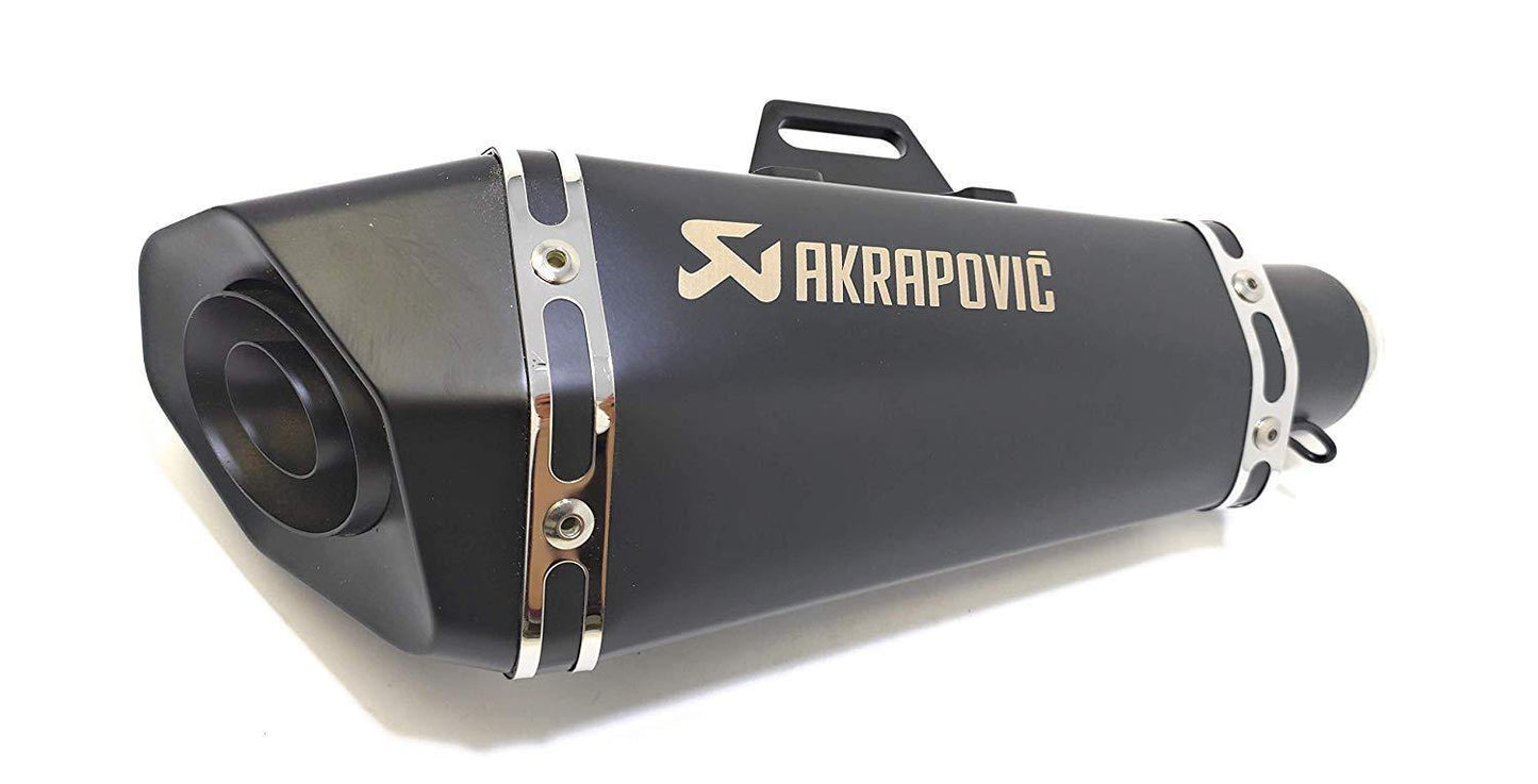 Akrapovic Black (Universal Fitting)Stainless Steel - Premium Exhausts from Sparewick - Just Rs. 3500! Shop now at Sparewick