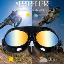 Load image into Gallery viewer, ATV Dirt Bike Racing Goggles with Adjustable Strap Black - Premium Safety Gears from Sparewick - Just Rs. 650! Shop now at Sparewick
