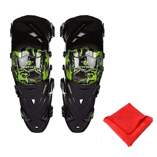 Scoyco K12 Knee guard Green - Premium Knee & Elbow Guards Safety Gears from Sparewick - Just Rs. 2800! Shop now at Sparewick