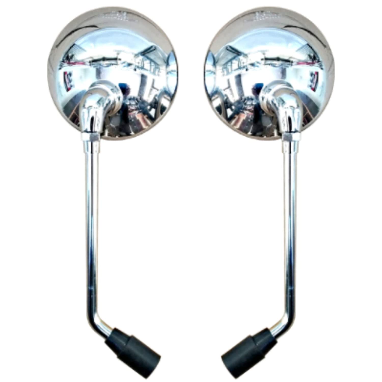 Long Round Mirror-Chrome - Premium Side Mirrors from Sparewick - Just Rs. 720! Shop now at Sparewick