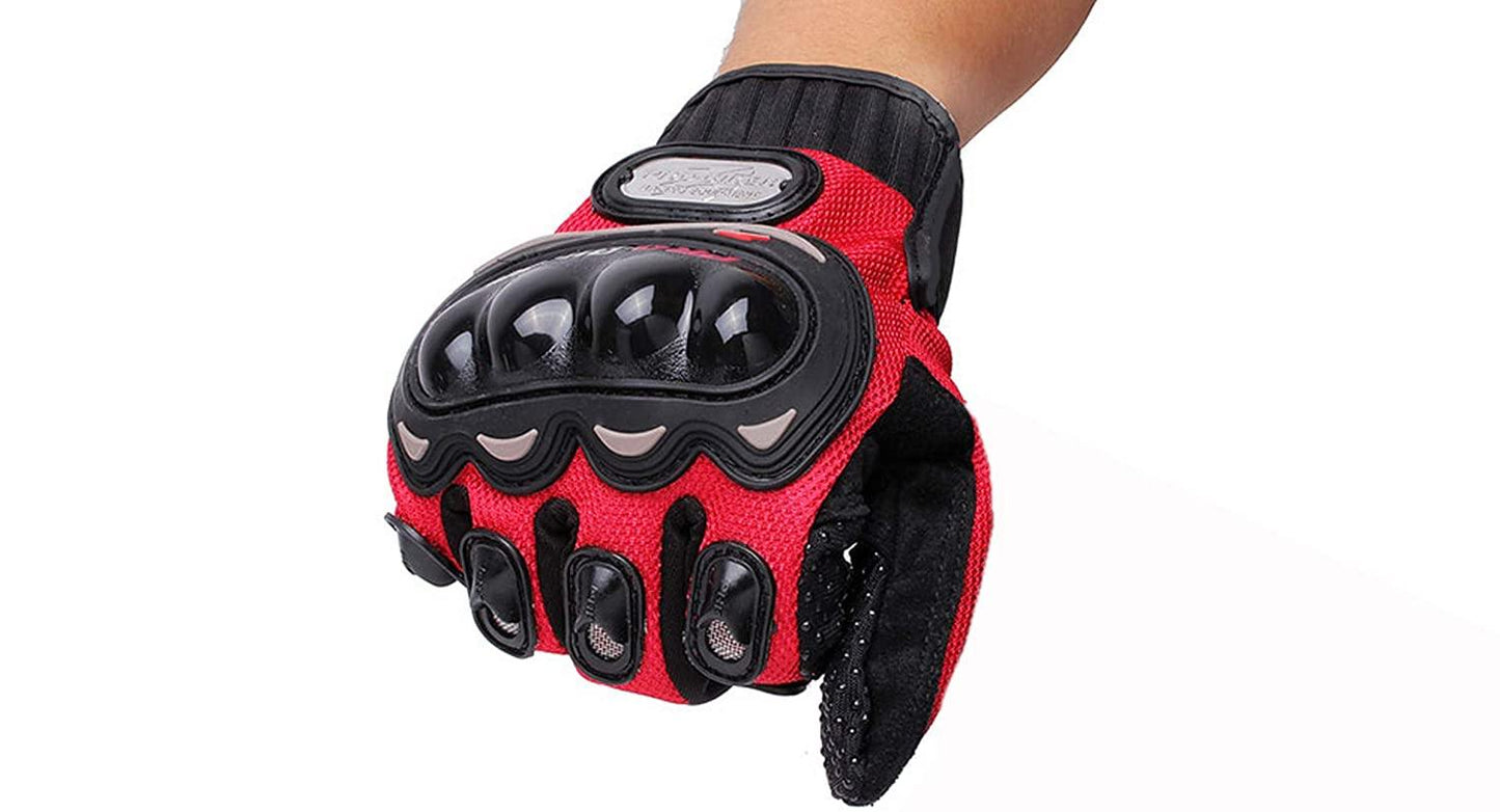 Probiker Synthetic Leather Gloves Red - Premium Safety Gears from Sparewick - Just Rs. 450! Shop now at Sparewick