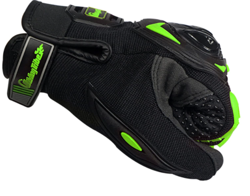 Riding Tribe Nylon Mesh Riding Gloves Green - Premium Safety Gears from Sparewick - Just Rs. 650! Shop now at Sparewick