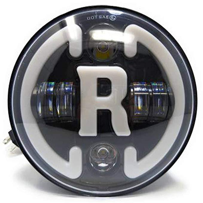 R Logo Headlight-7 Inch (3 Months Warranty) - Sparewick