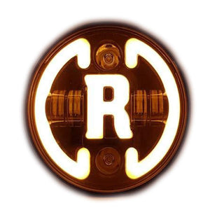 R Logo Headlight Tiranga Colour-7 Inch (6 Months Warranty) - Sparewick
