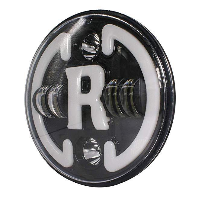 R Logo Headlight-7 Inch (6 Months Warranty) - HJG - Premium Headlights from Sparewick - Just Rs. 2600! Shop now at Sparewick