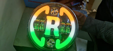R Logo Headlight Tiranga Colour-7 Inch (6 Months Warranty) - Sparewick