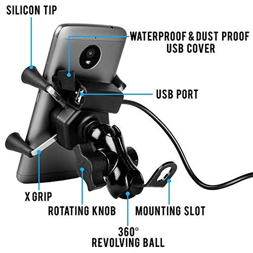 X Mobile Holder with Charger - Premium Accessories from Sparewick - Just Rs. 420! Shop now at Sparewick