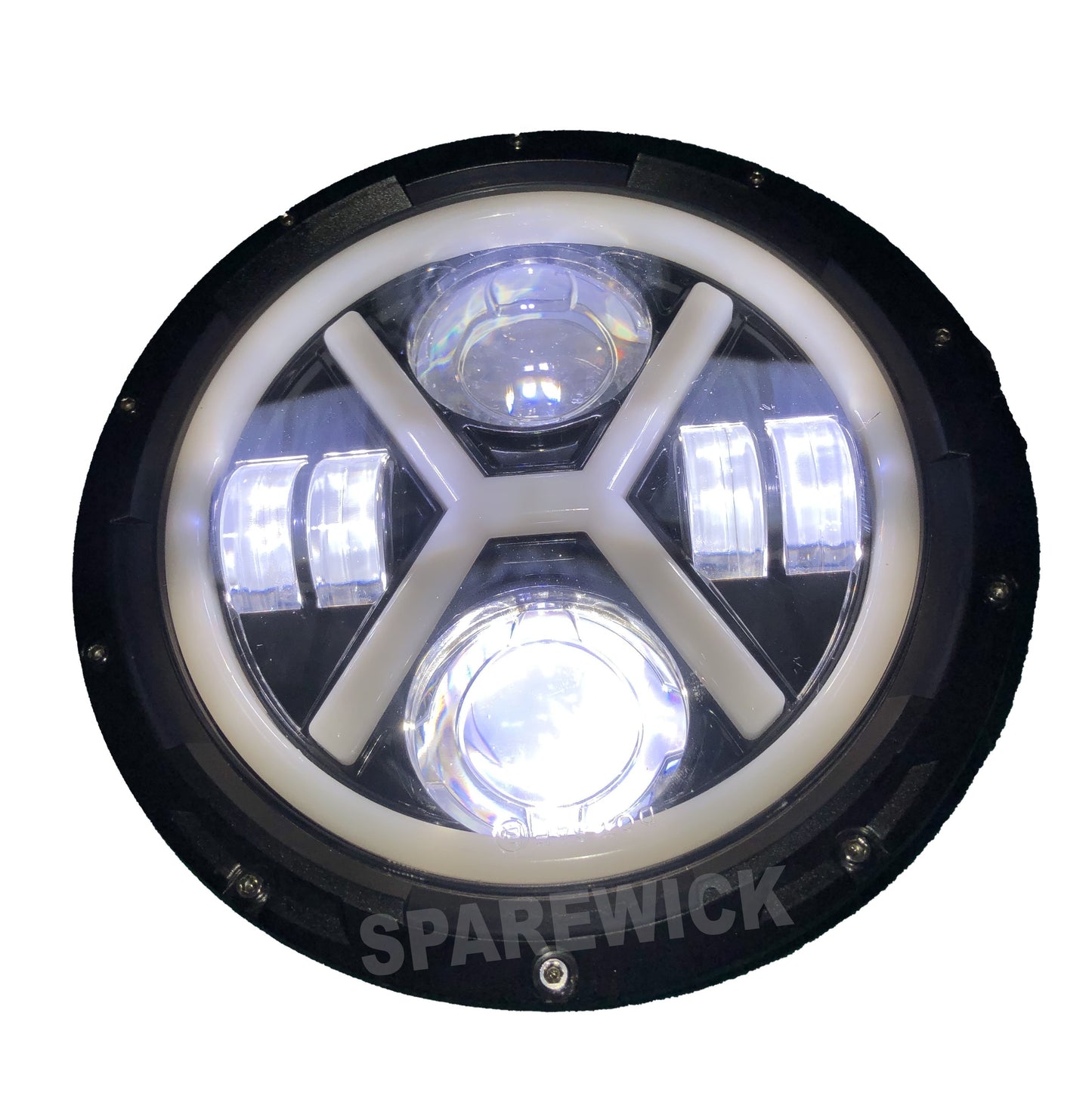X Logo Headlight- 7 Inch (6 Months Warranty) - Premium Headlights from Sparewick - Just Rs. 2900! Shop now at Sparewick