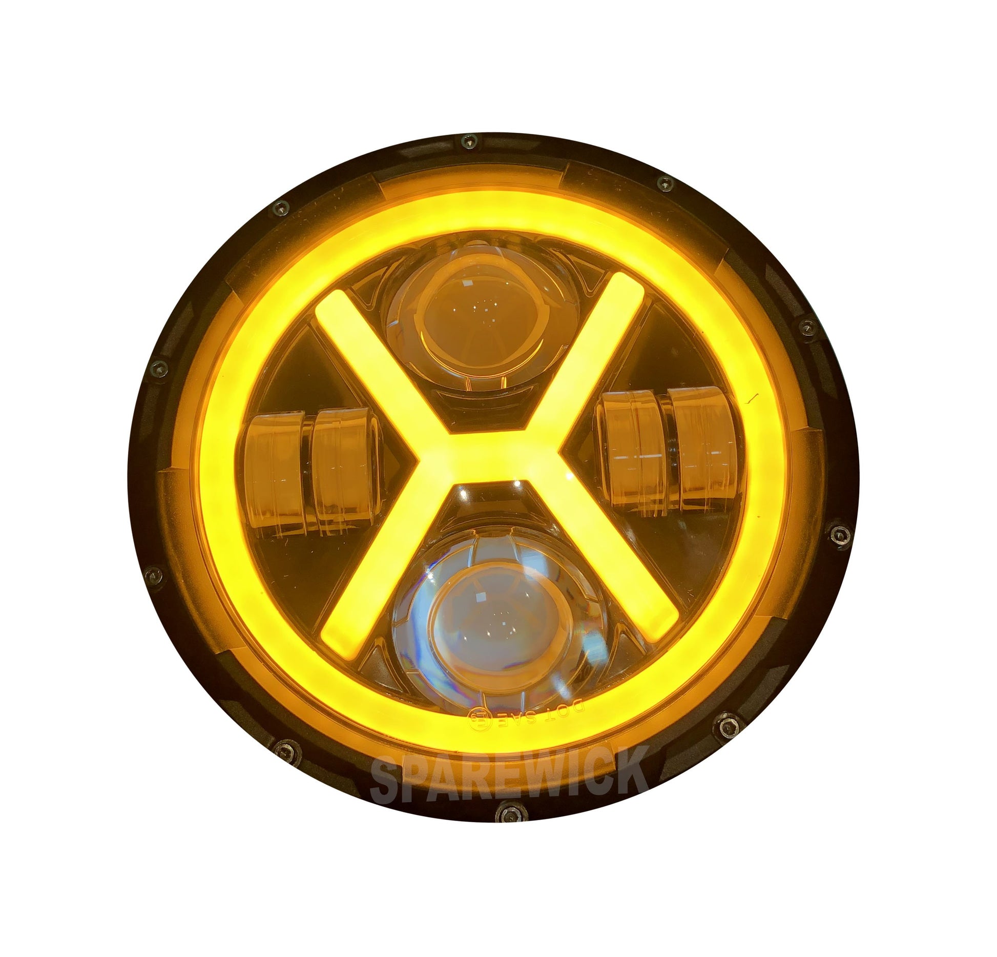 X Headlight with Tiranga-7 Inch (6 Months Guarantee) - Premium Headlights from Sparewick - Just Rs. 2900! Shop now at Sparewick