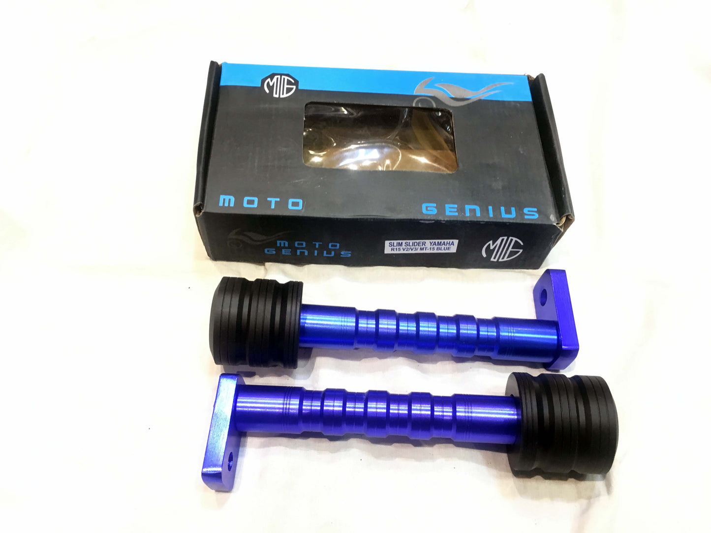 Yamaha Logo Heavy R15 V3 Frame Slider (Blue) - Premium Frame Sliders from Sparewick - Just Rs. 1499! Shop now at Sparewick