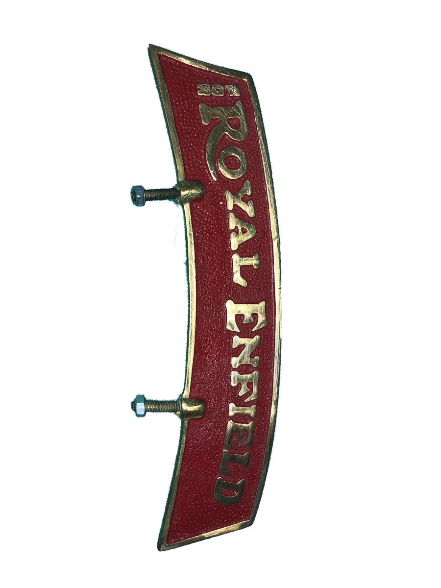 Royal Enfield Mudguard Plate Red (Brass)